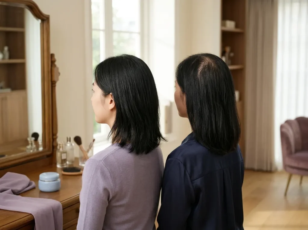perbedaan anatra rambut tipis dan rontok